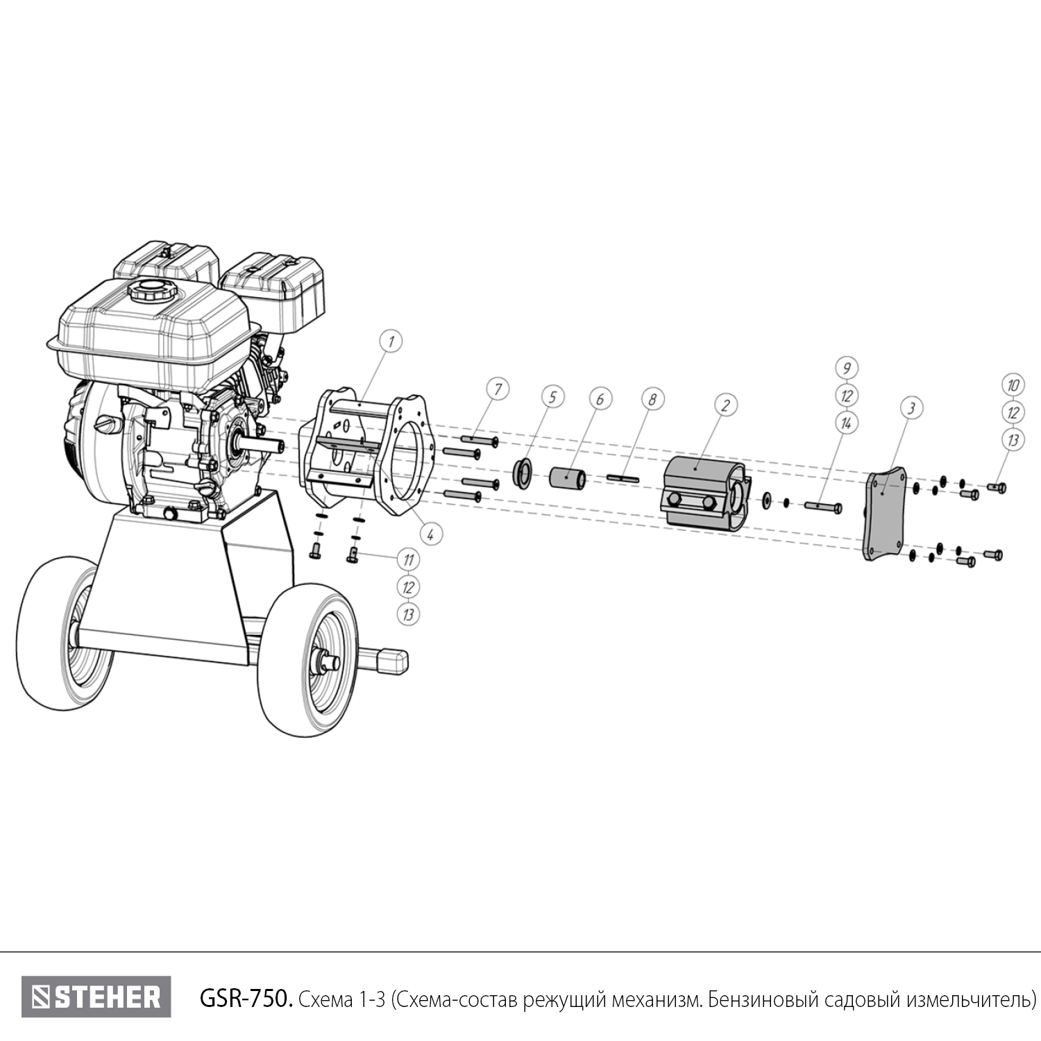 Садовый измельчитель GSR-750