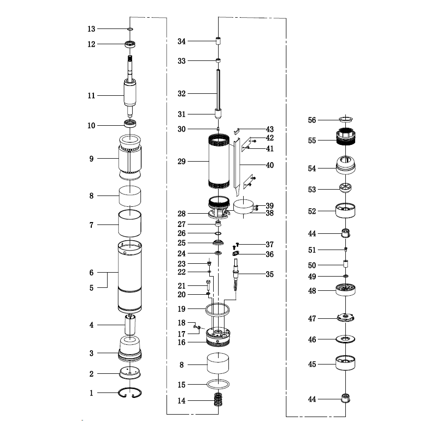 Насос скважинный, центробежный НСЦ-75-40