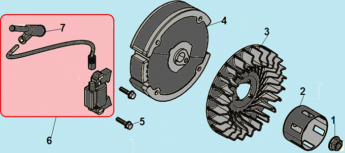 9 МАГНЕТО - МАХОВИК МОТОПОМПА CHAMPION GP80